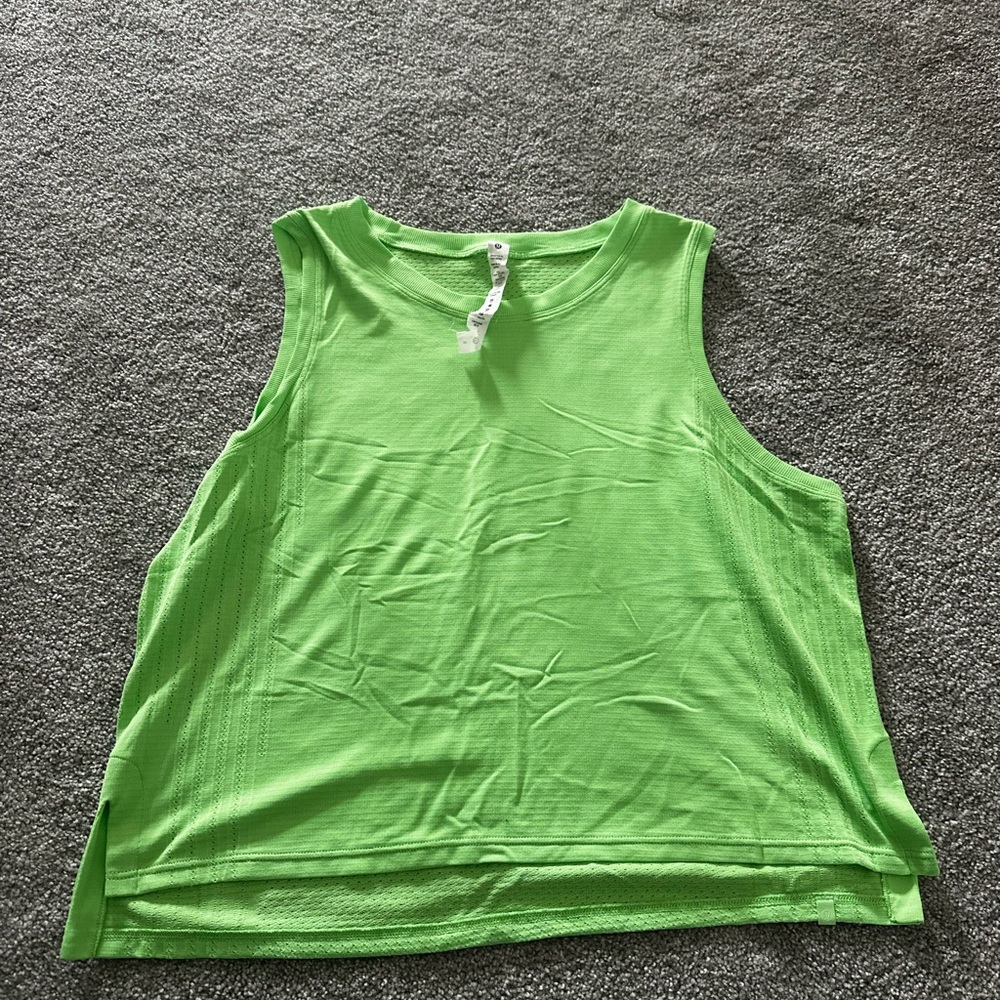 Lululemon Athletica Green Boxy Tank Top